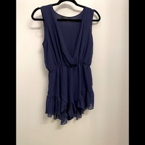 Navy blue shorts jumpsuit